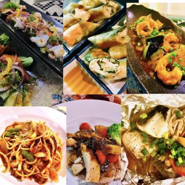☆スタンダートコース【☆料理6品】+飲放2時間　　　　（生ビール付）