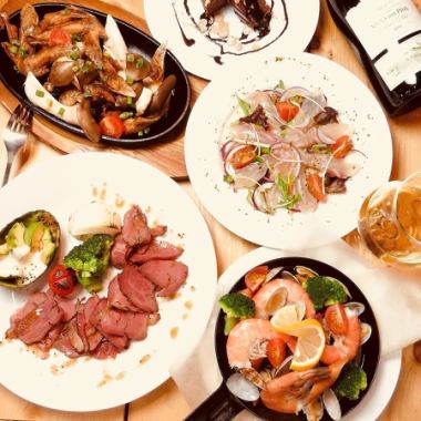 ☆お手頃コース【☆料理5品】+飲放2時間 (生ビール付)