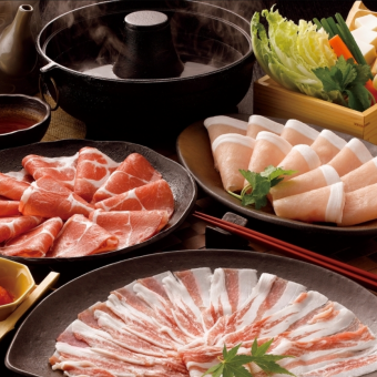 至福食放◆しゃぶしゃぶ・すき焼き 食べ飲み放題コース（カニなし） ⇒6600円