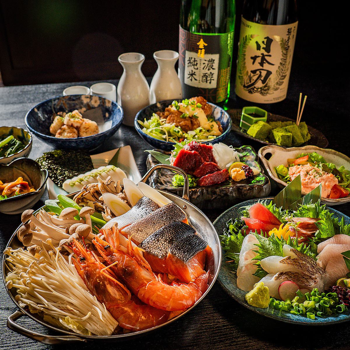 宴会コースは飲み放題付き◎各種宴会や飲み会のご利用に！