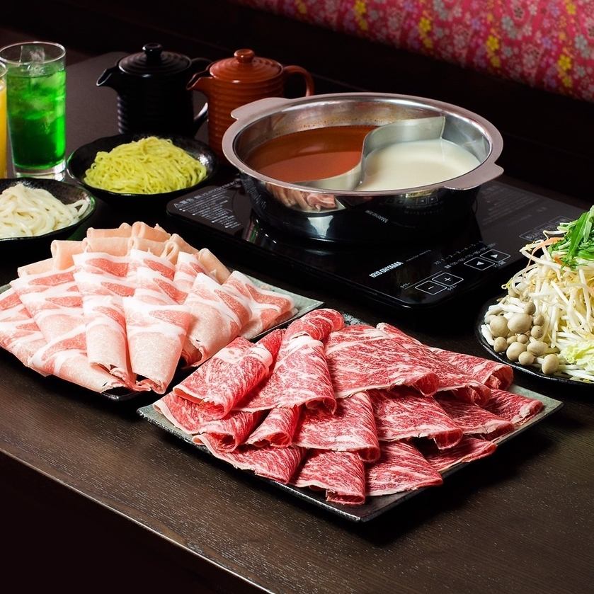 Obihiro / Tokachi / Shabu-shabu / Pot / All-you-can-eat / Meat / All-you-can-eat / Drink / All-you-can-drink / Course / Dinner / Charter