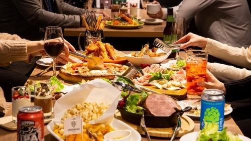 ワインとビールとイタリアン&多国籍料理が楽しめる！