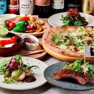 ★【お得なお手軽プラン】全6品をお楽しみ♪窯焼きピッツァメインのコース