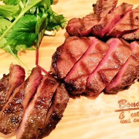 Charcoal-grilled thick-sliced beef tongue