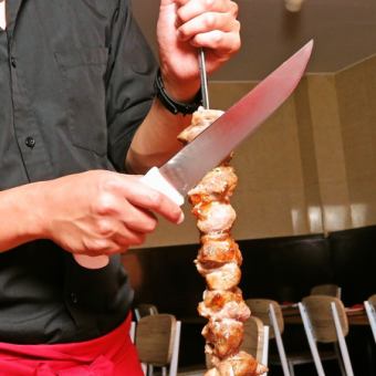 【환송 영회·식사에】인기 No.1 슈라스코 20종+알코올 음료 무제한 120분 6200엔(부가세 포함)