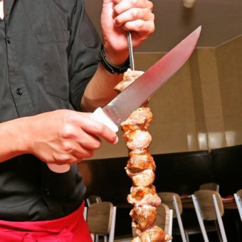 【환송 영회·식사에】인기 No.1 슈라스코 20종+알코올 음료 무제한 120분 6200엔(부가세 포함)