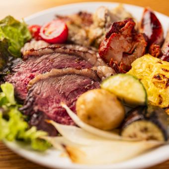 ランチ■コスパ抜群お得な食べ放題■15種シュラスコ＋サイドメニュー2品★120分 3,630円