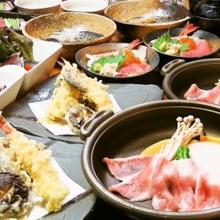 [Goku Course] 10 dishes in total! The Kaiseki course is even more luxurious! For 6,050 yen (tax included) + 1,850 yen (tax included), you can get 120 minutes of all-you-can-drink!