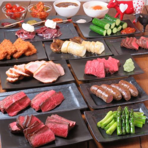 Luxury various meat courses
