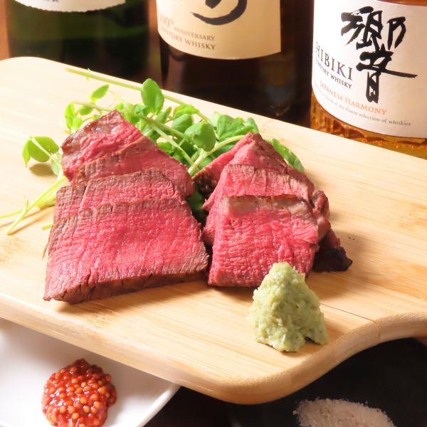 【熊本県産赤牛の赤身肉】仕入れ、焼き方にこだわりぬいた本日の極上赤身肉(写真はフィレ肉)