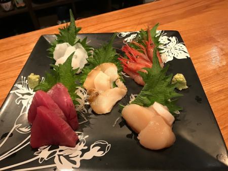 Special selection of four types of sashimi