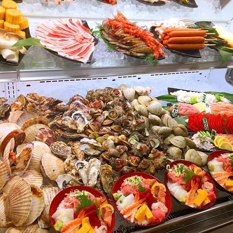大人気の海鮮食べ放題!!