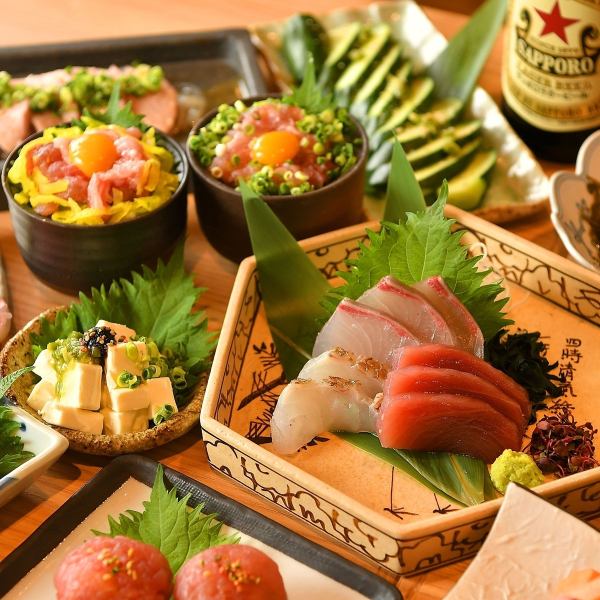 串かつ・煮込み・海鮮などお酒にピッタリの肴を種類豊富にご用意