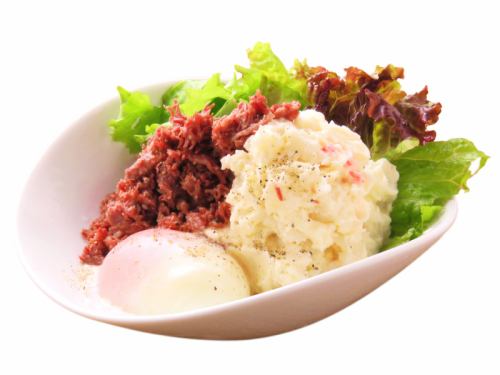 Beef tongue corned beef potato salad