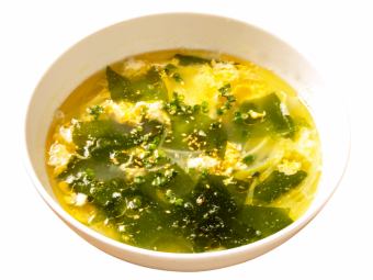산리쿠산 미역과 계란 수프