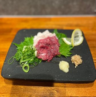 Horsemeat sashimi platter