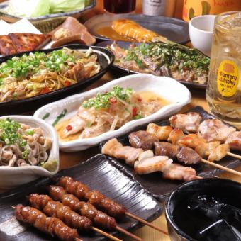 【歓送迎会に◎】120分飲み放題付◆〈全10品>かわ屋満足コース⇒5500円 