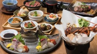 忘年会特別コース★サーロインステーキと伊勢海老の肉まぶしコース9000円【飲み放題別】