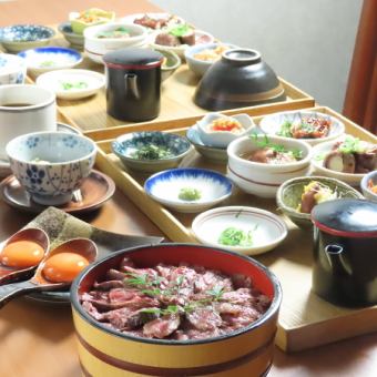 "Nikumabushi Gozen" 3,000 yen ★ Includes coffee and dessert ★ Minimum order for 2 people