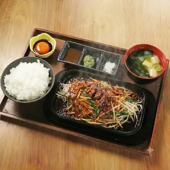 豚バラもやし定食