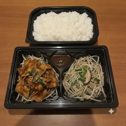 돼지 장미 콩나물 정식