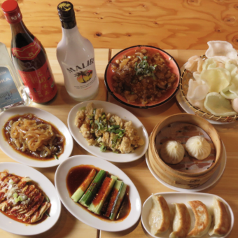 【月ー木限定】＜2時間飲み放題＋料理5品｜2640円＞乾杯生ビール付定番中華メニュー＋火鍋サワー