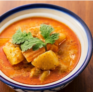 Abundant spicy menu such as Thai curry