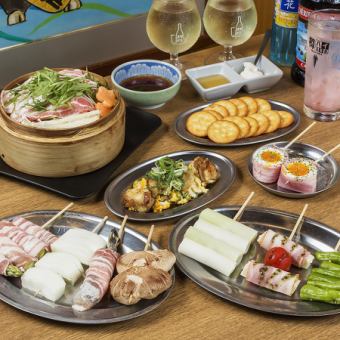 【120分飲み放題付】お手軽&お得コース◆全6品◆4,000円（税込）！