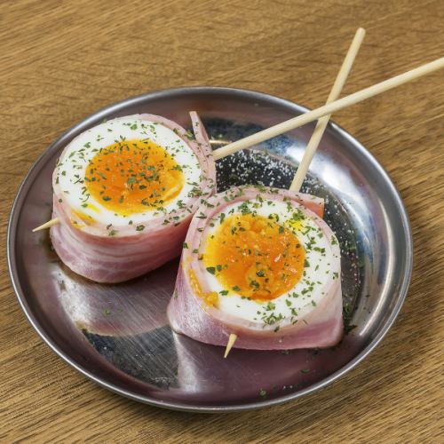 半熟卵ベーコン