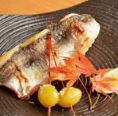 [Grilled dish] Salt-grilled horse mackerel with ginkgo nuts