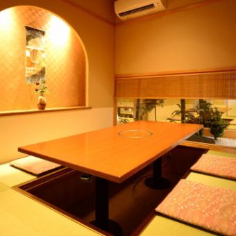 Barrier-free Western-style private rooms, Japanese-style rooms with a relaxed atmosphere, and private digging rooms are available for large and small groups.※ Image is an affiliated store