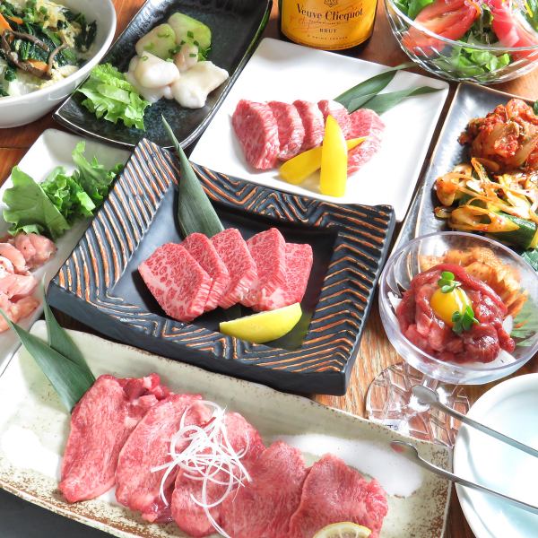 An exquisite course that is already full of meat ◎ Popular meat is packed, and the 〆 and desserts you can choose are also very popular !!