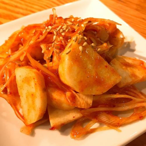 Long potato kimchi