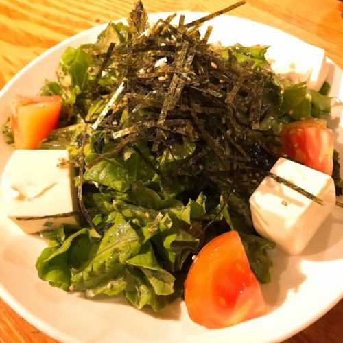 Tofu and Korean seaweed salt choregi salad