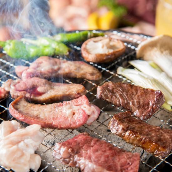 【今池駅２分】名物塩とんちゃんなど厳選した肉を七輪で！焼肉食べ放題3,200円～！
