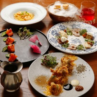 ◆飲み放題付◆《スパイス香る贅沢チキンと季節前菜コース》全5品5000円(税込)