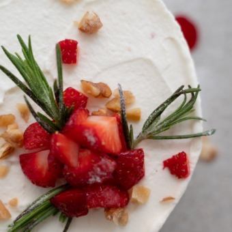 ◆飲み放題付◆《プレミアムアニバーサリーコース ~ホールケーキ+メッセージプレート付き~》