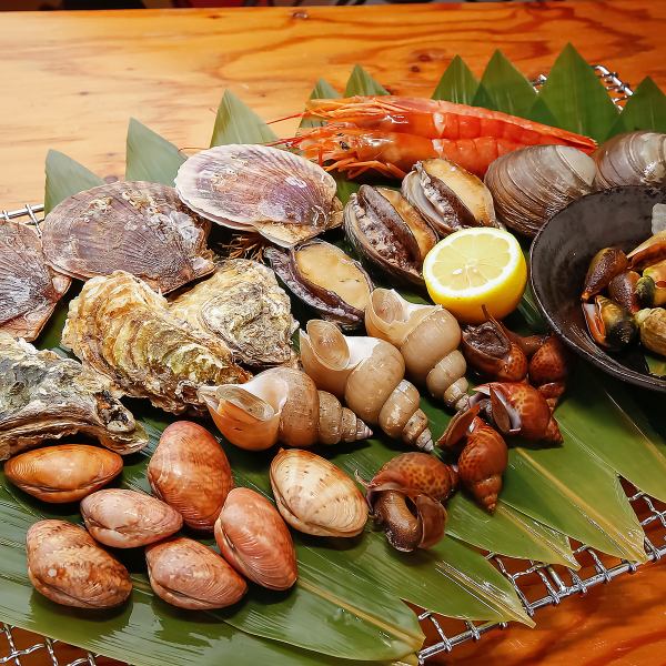 [An irresistible gem filled with the original flavor of fresh fish♪] All kinds of grilled seafood from 500 JPY (incl. tax)