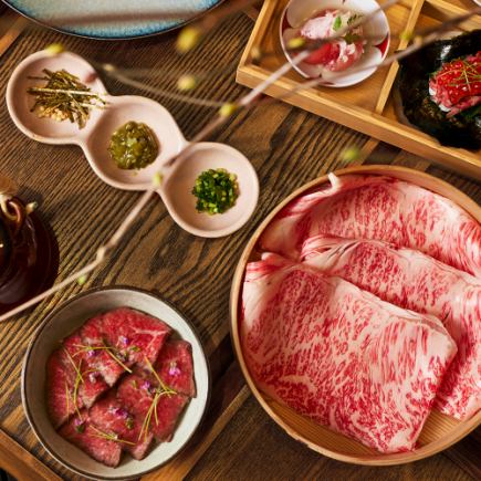 [Yama Warau Special Kaiseki Matsusaka Beef Shabu-Shabu Course] Includes all-you-can-drink of over 30 types of beverages, including beer and sake.