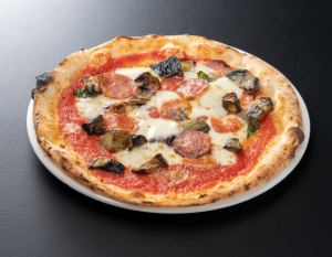 辛サラミと茄子のピリ辛Pizza