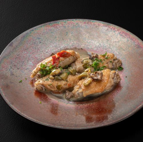 じっくりコトコト手羽先の白ワイン煮猟師風