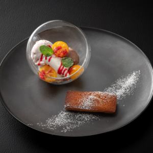 本日のアイス・シャーベット～焼き菓子を添えて～