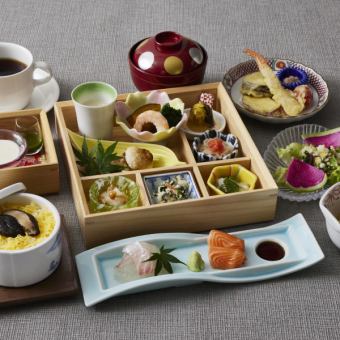 ★旬菜やわらぎ弁当 造り・天ぷら付 3,300円(税サ込）