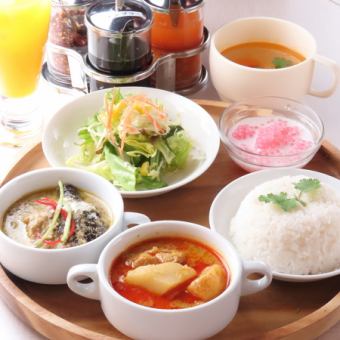 【サワデープレート】グリーンカレーとマッサンカレーセット　