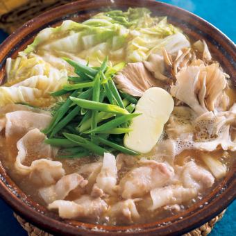 NEW【国産銘柄豚使用】豚バラ鍋付き全8品プレモル生2時間飲み放題付豚豚豚コース6500円→5500円