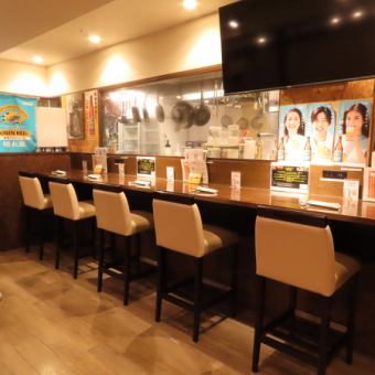 お一人様も安心して御食事できます