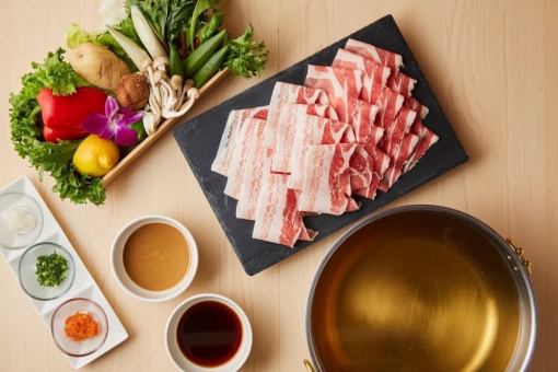 金土日祝予約限定【飲み放題付き宴会プラン】国産豚宴会【夢の大地豚食べ放題コース】（120分）