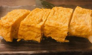 Homemade dashimaki omelet