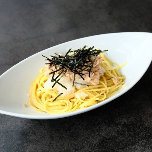 Japanese style grated tuna spaghetti