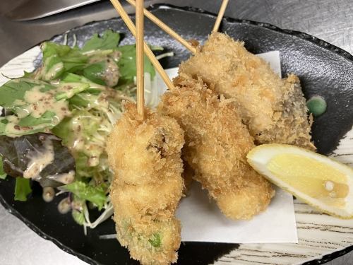 マグロの串揚げ3本